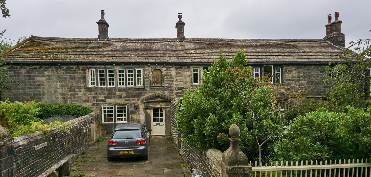 Old stone house with slate roof Old stone house with slate roof