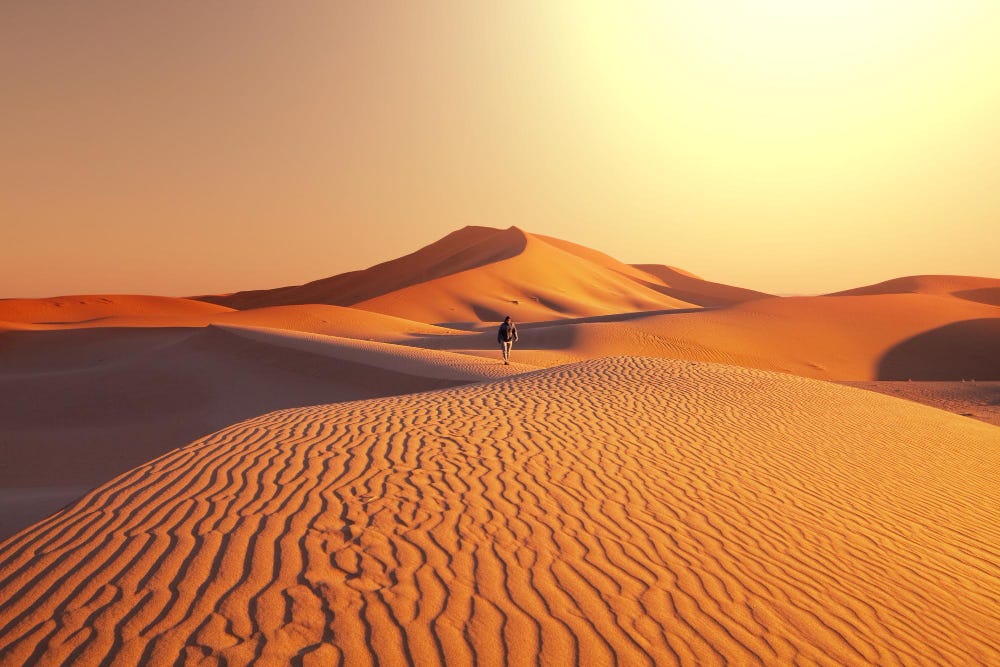Sand dunes in Namibia.