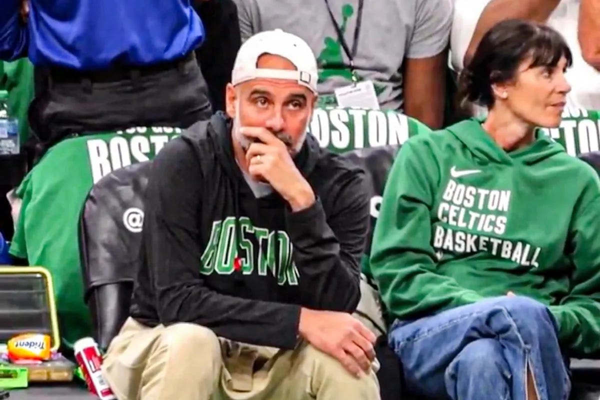 Pep Guardiola takes on Patrick Mahomes and becomes a Boston Celtics fan in  the NBA Finals | Marca