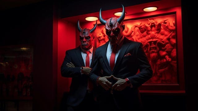 r/midjourney - Oni as bodyguards