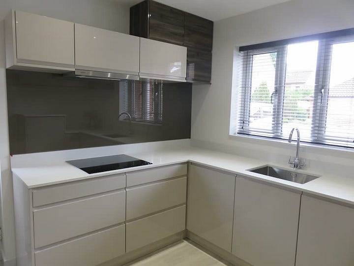Before and after images of the kitchen