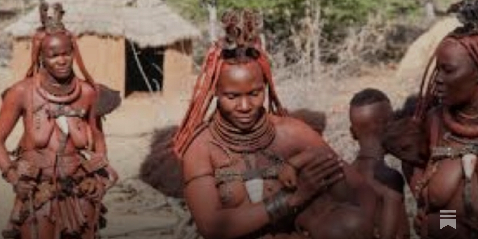 Himba woman in thought