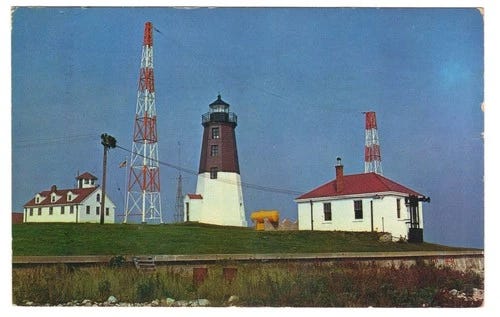 Point Judith Lighthouse Coast Guard Station Postcard Narragansett Washington Cty - Picture 1 of 2