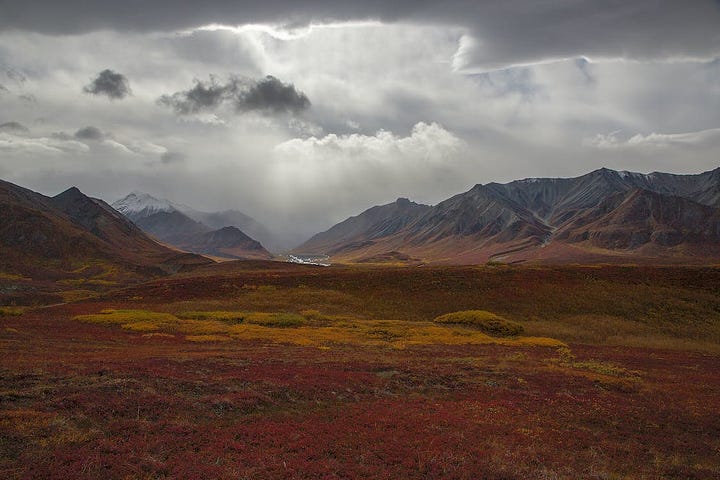 The tundra on the right was probably snapped sometime in summer; tundra usually spends a lot of time below zero