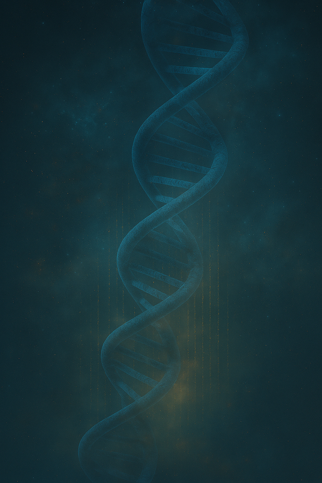 Image of DNA against a dark backgound