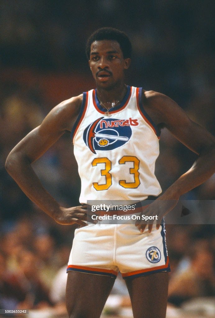 David Thompson of the Denver Nuggets looks on during an ABA... News Photo - Getty Images David Thompson of the Denver Nuggets looks on during an ABA... News Photo - Getty Images