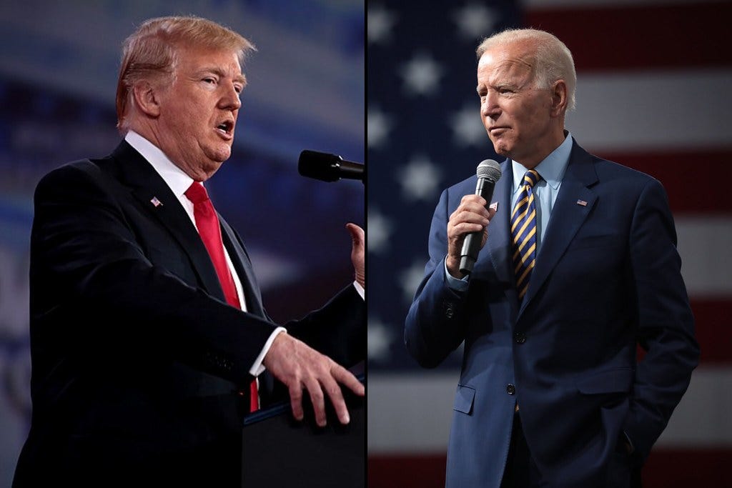Trump & Biden | Original photos by Gage Skidmore. Adapted an… | Flickr
