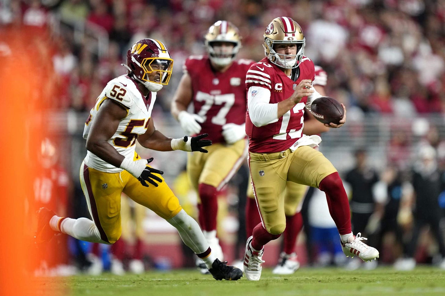 Brock Purdy is doing it all for the 49ers. Now they need to do something for him - The Athletic Brock Purdy is doing it all for the 49ers. Now they need to do something for him - The Athletic