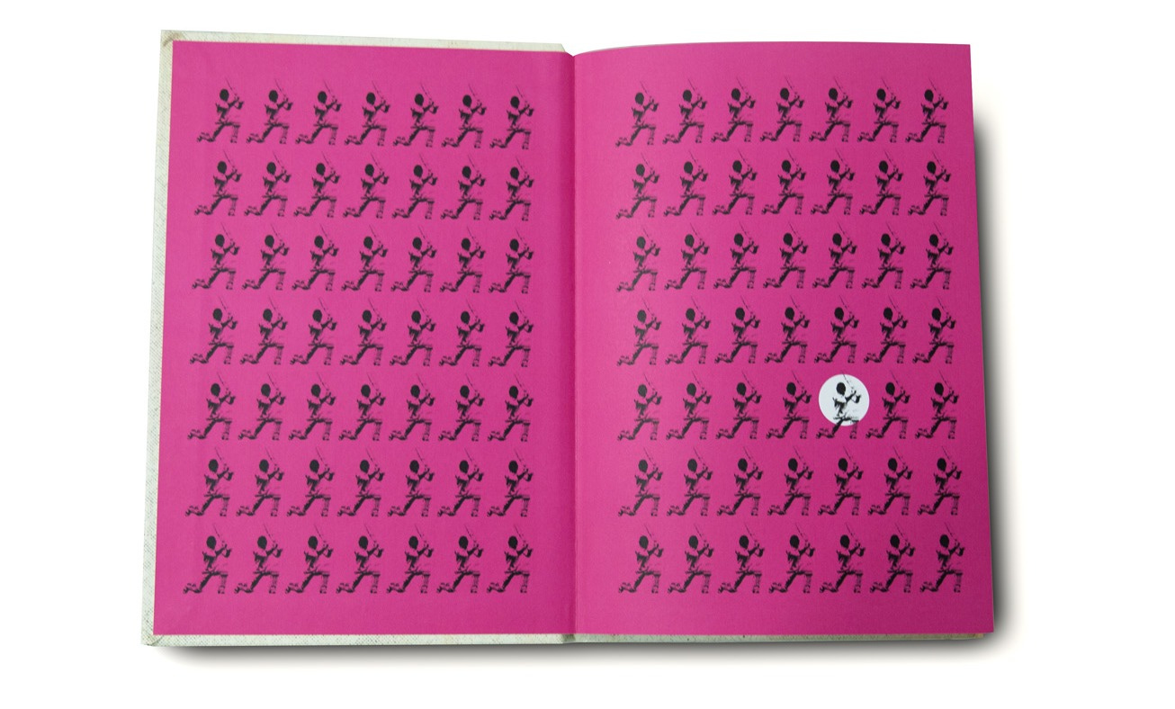 Endpapers of Vinciness by Jon Hotten. Sports art by Fisher Classics.