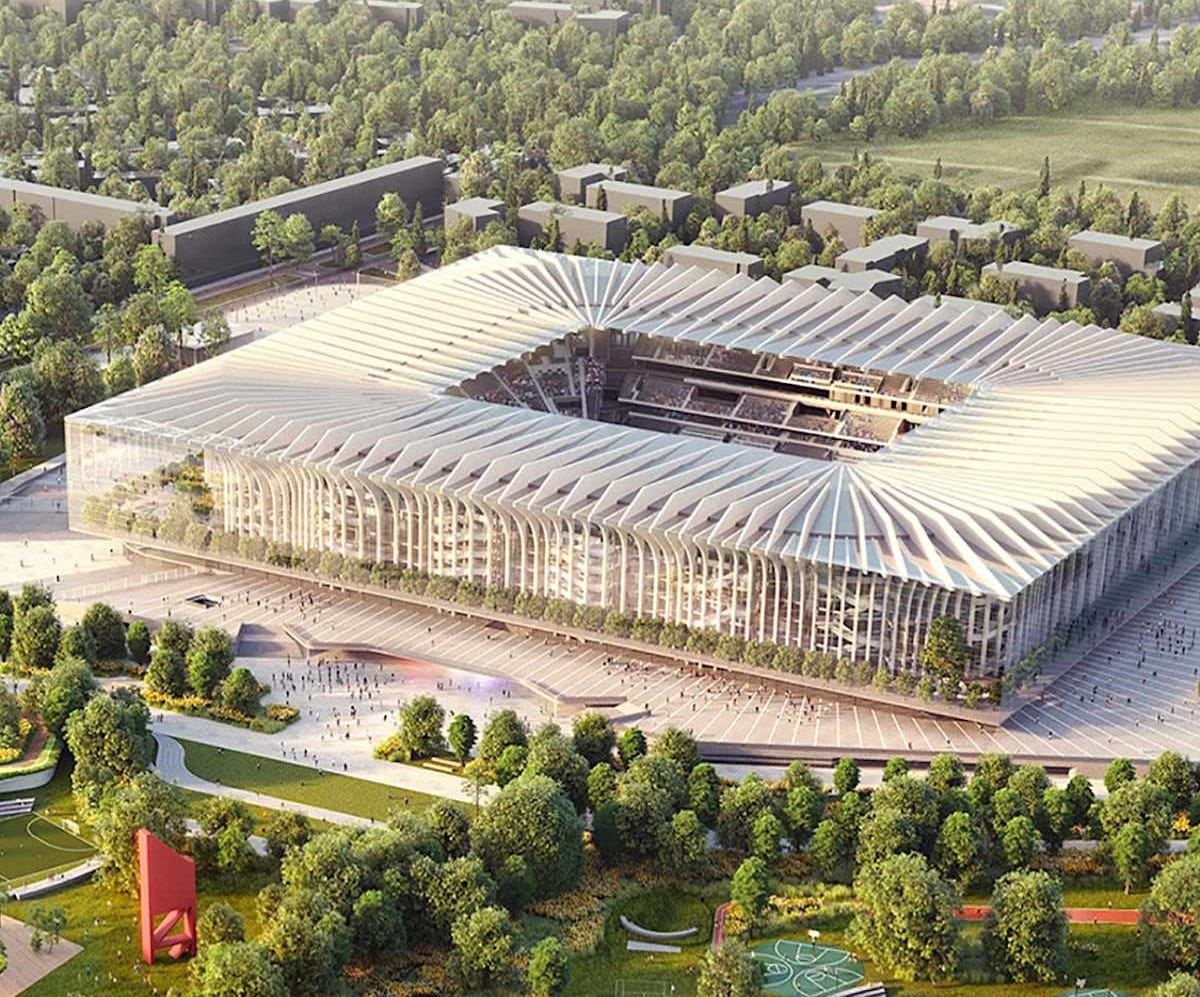 AC Milan, Inter new stadium photo: 'Cathedral' replaces San Siro - Sports  Illustrated
