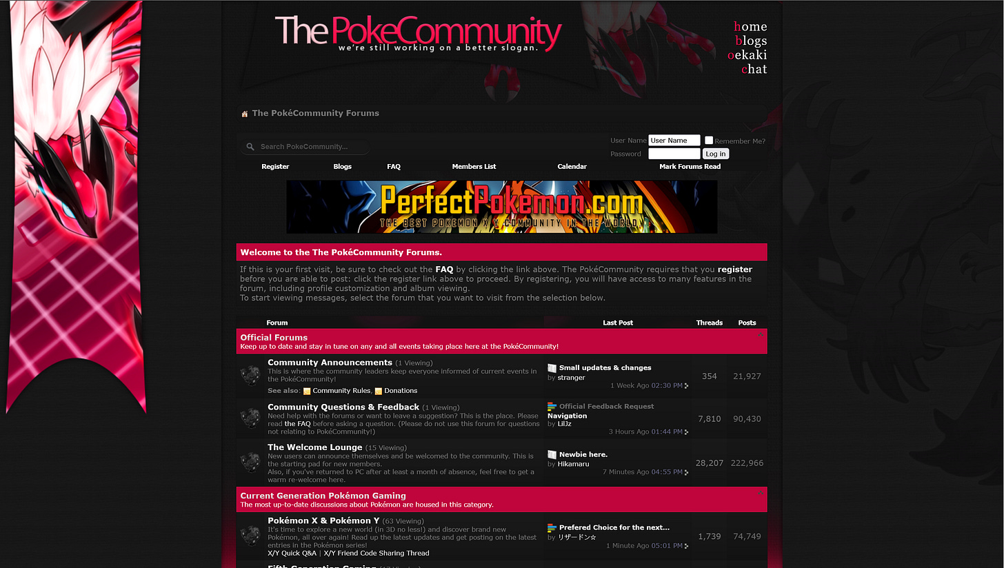 PokéCommunity in February 2014