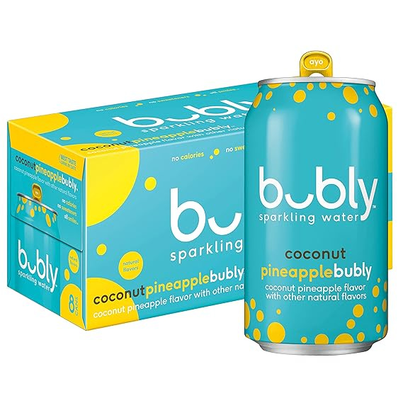 Amazon.com : bubly Sparkling Water, Coconut Pineapple, 12oz Cans (8 ...