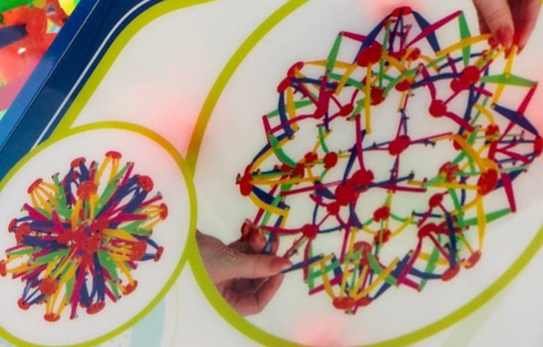 Plastic ball tightly closed and then wide open