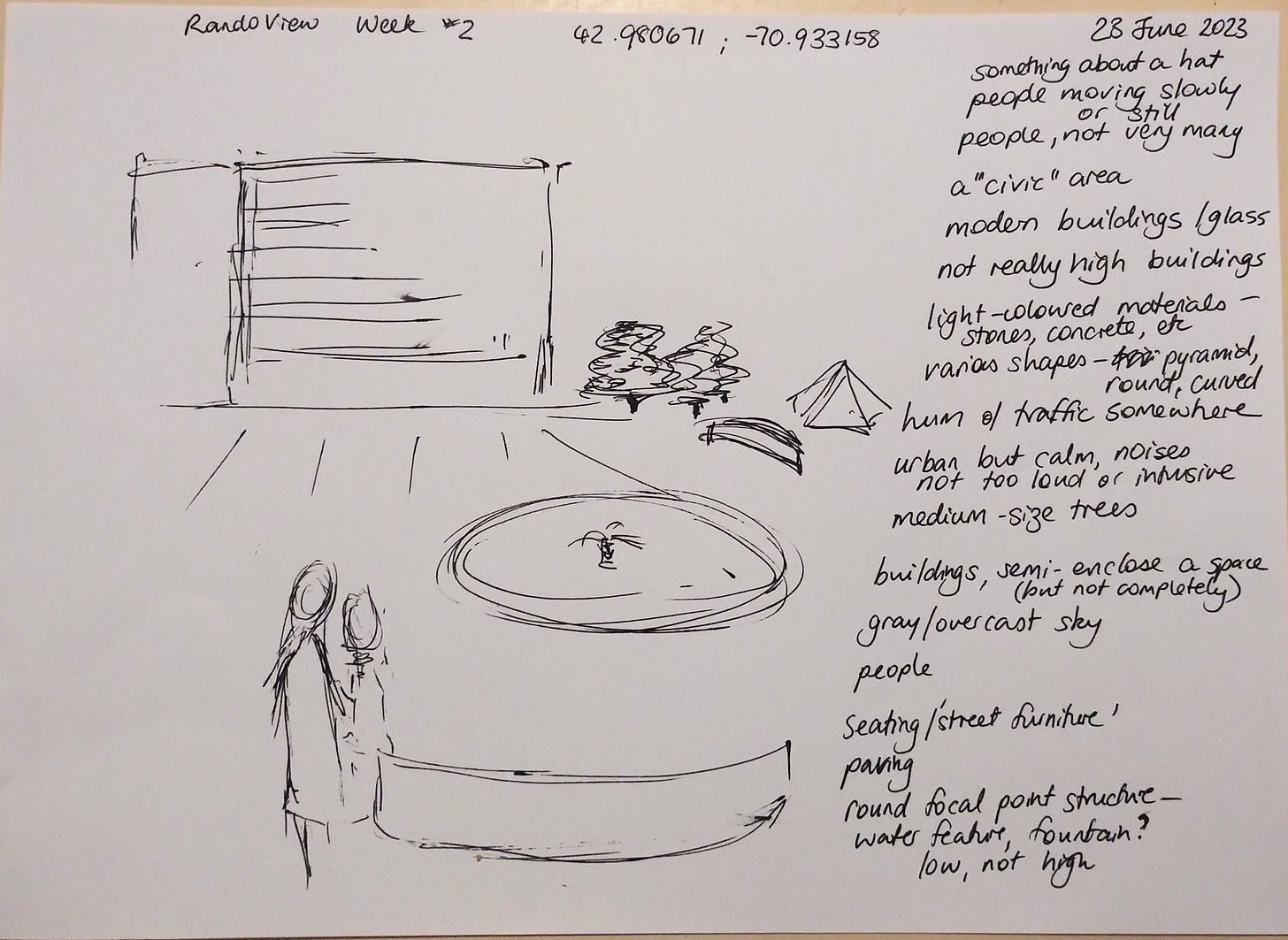 A photo of Viewer #3's notes