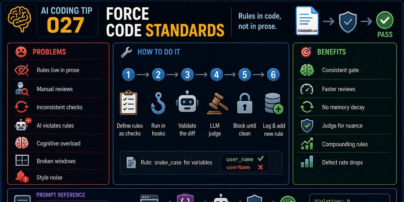 AI Coding Tip 027 - Force Code Standards