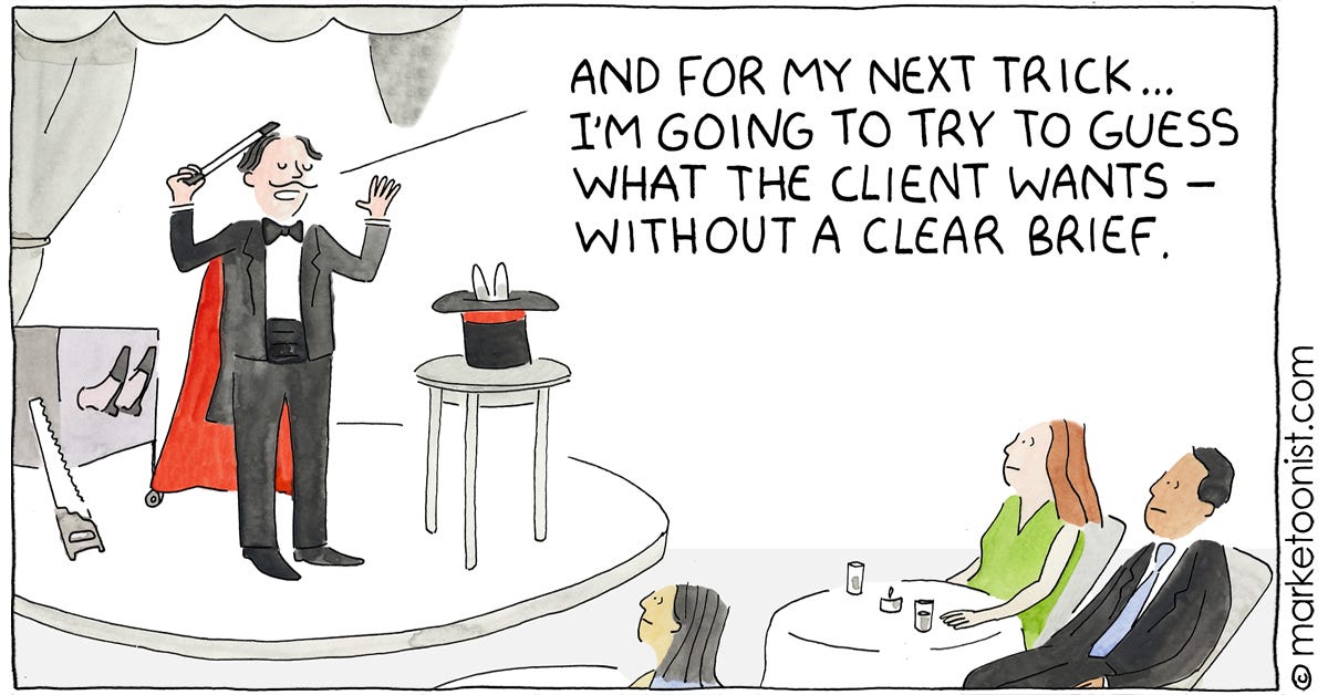 Guessing the Brief cartoon