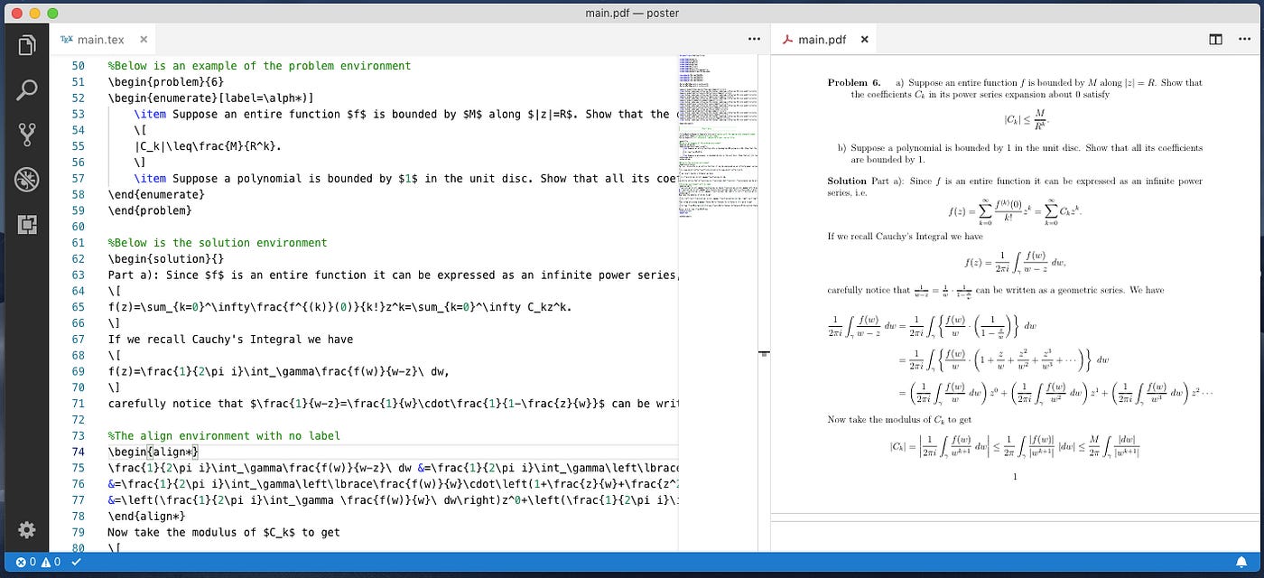 Writing LaTeX Documents In Visual Studio Code With LaTeX Workshop | by  Rafael "Auyer" Passos | Medium