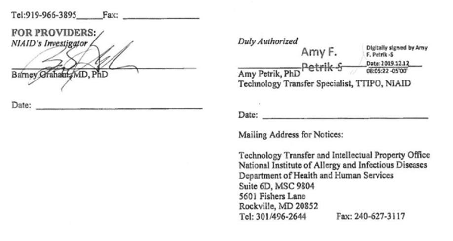 NIAID signatories found on page 107