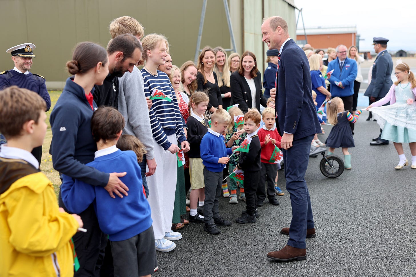 prince william meets families at raf valley in north wales