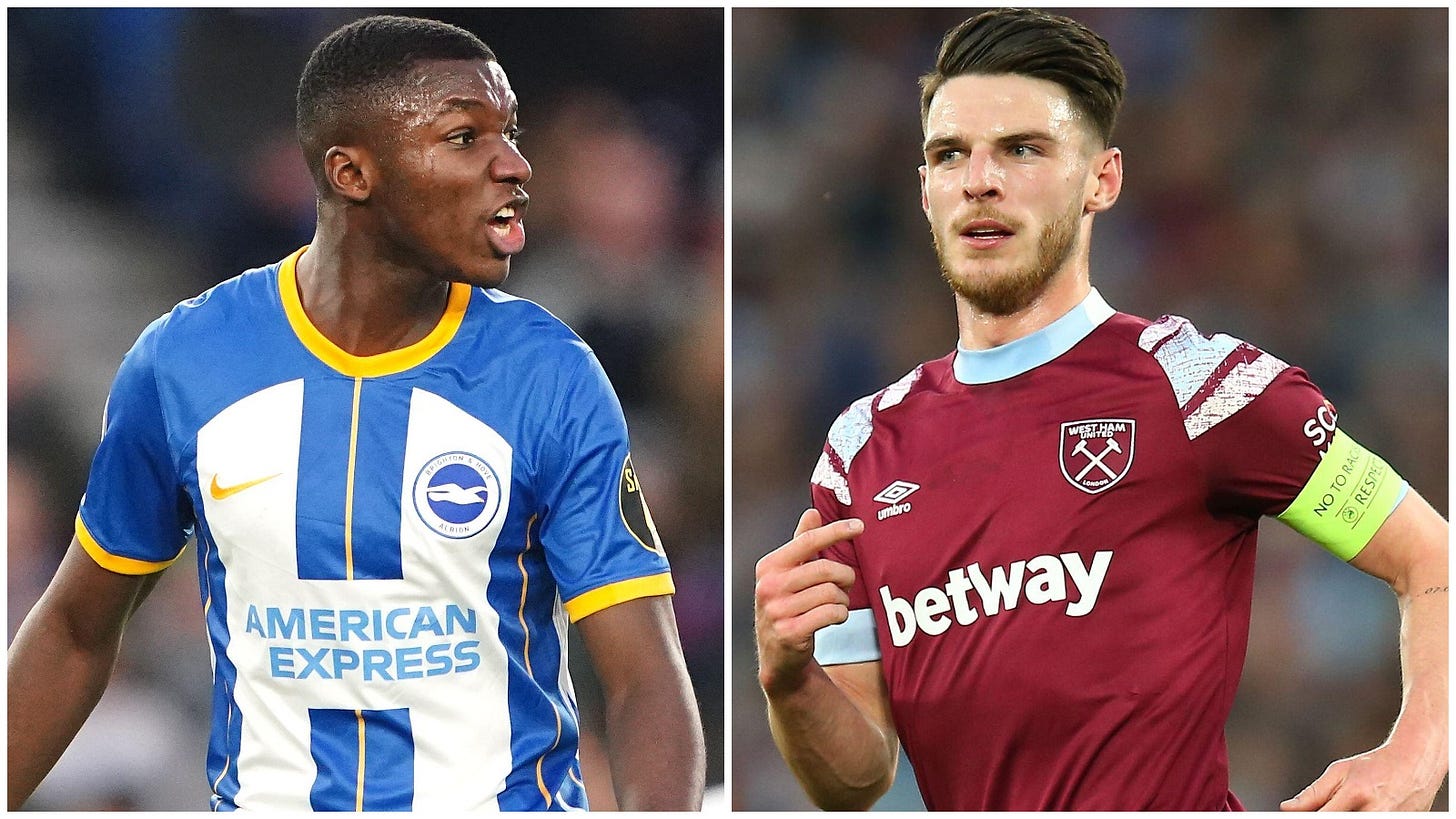 Transfer gossip: Arsenal want Rice and Caicedo for £170m as Gunners put 10  up for sale