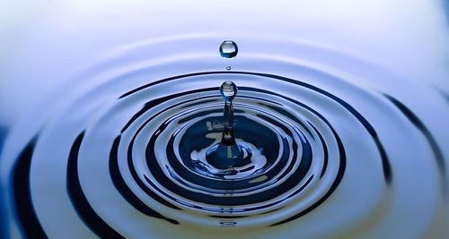 a drop of water being captured mid air