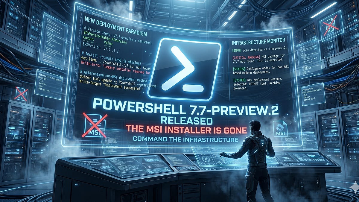 PowerShell 7.7-preview.2 Released, and the MSI Installer Is Gone, Jeff ...