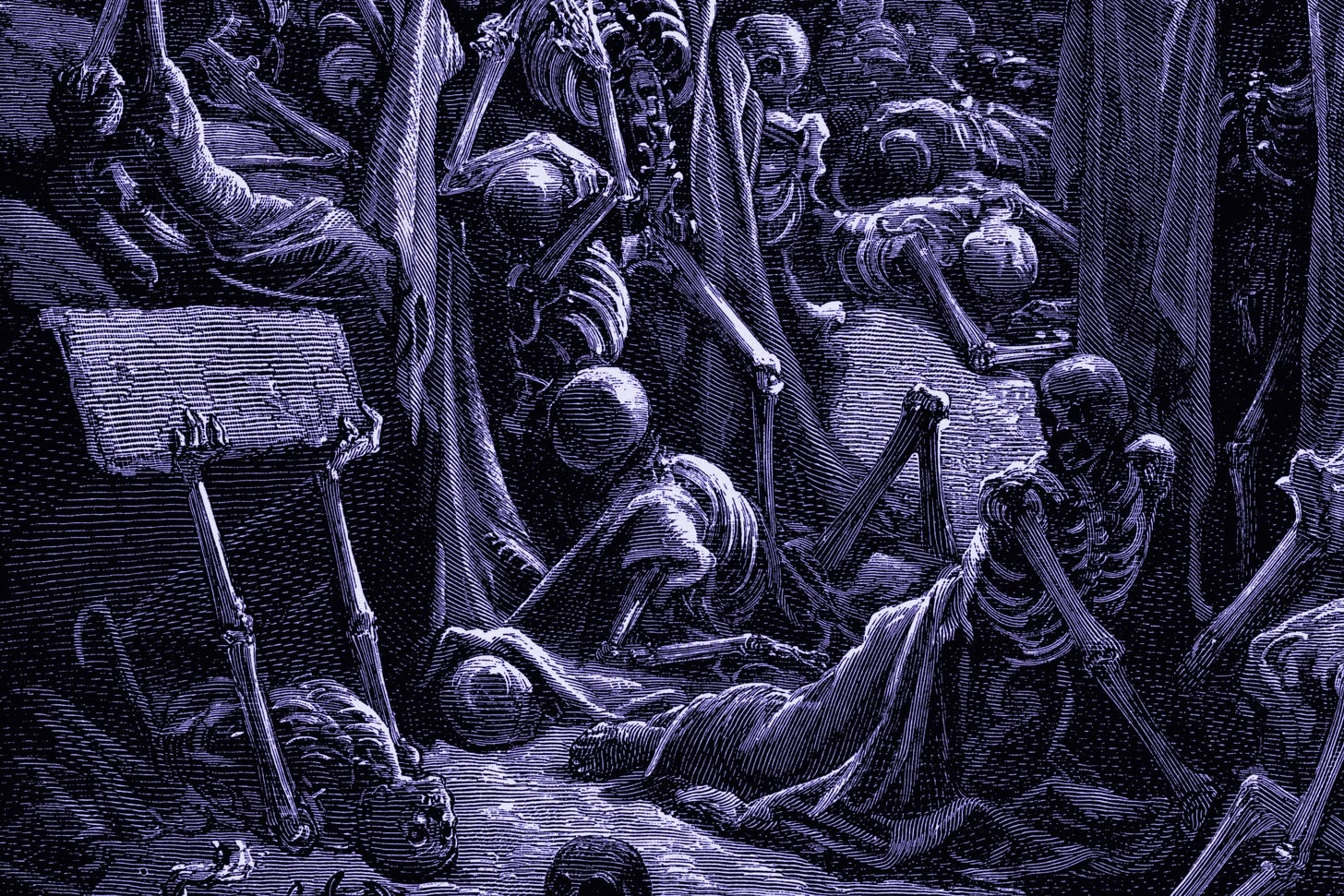 The Vision of The Valley of The Dry Bones by Gustave Doré, 1866.