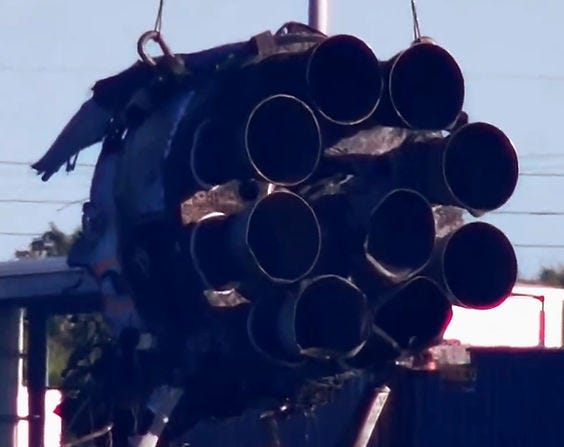 The explosion left only a few bits and pieces The explosion left only a few bits and pieces