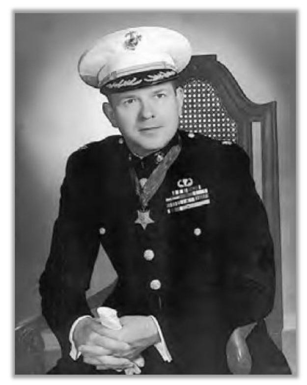 Photo of William Barber in uniform.  He is wearing the Medal of Honor.