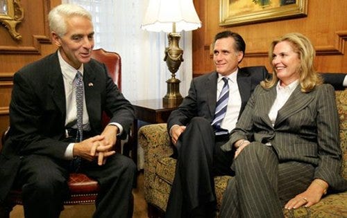 Charlie Crist with Mitt Romney Charlie Crist with Mitt Romney