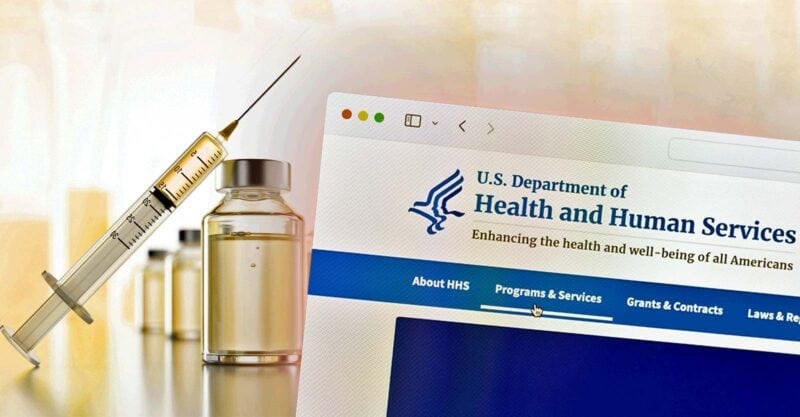 Vaccines and HHS on laptop Vaccines and HHS on laptop