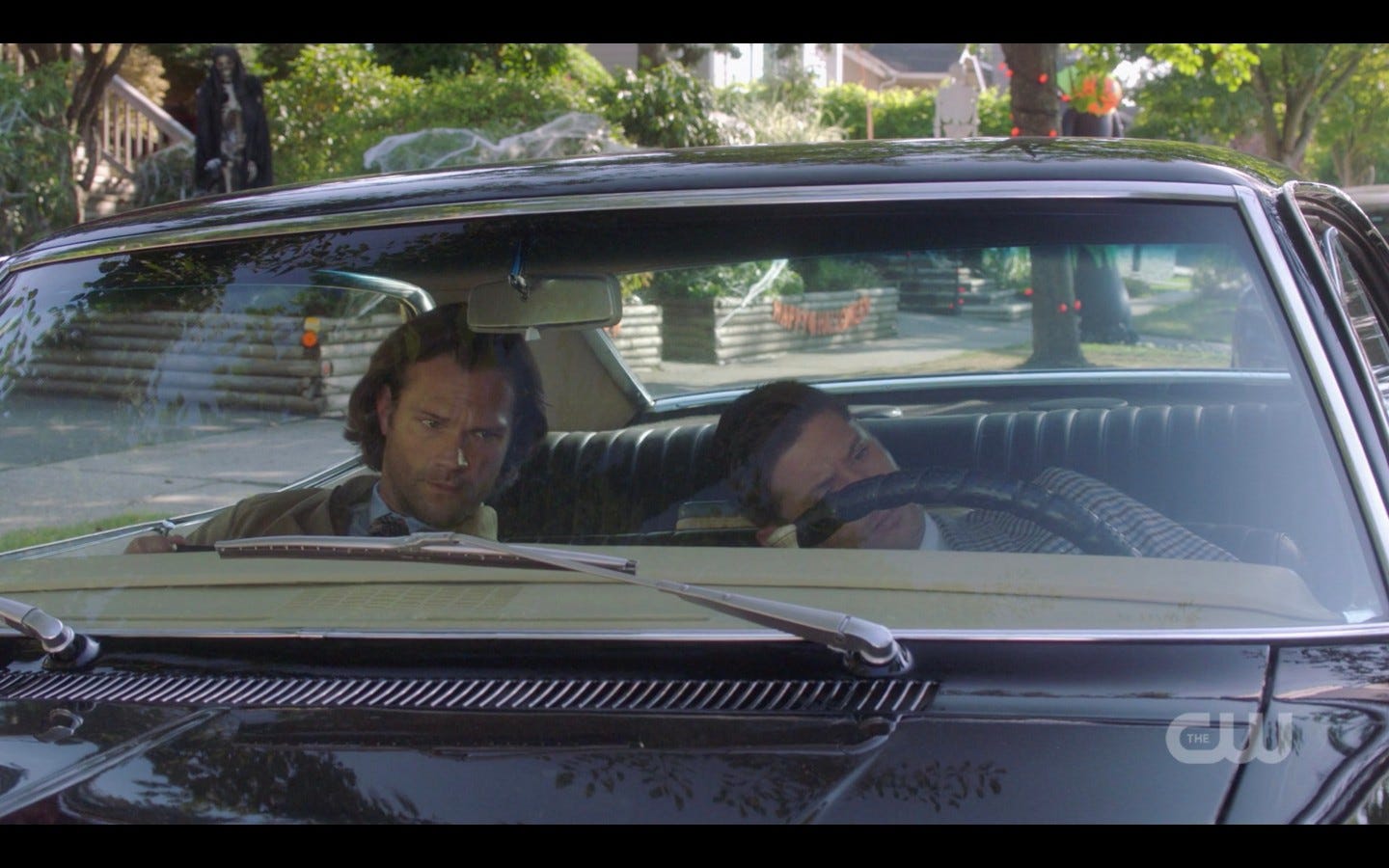 dean winchester asleep in baby on stakeout 1404 dean winchester asleep in baby on stakeout 1404