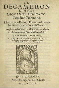 Il Decamerone di Giovanni Boccacci riccoretto cover page Il Decamerone di Giovanni Boccacci riccoretto cover page