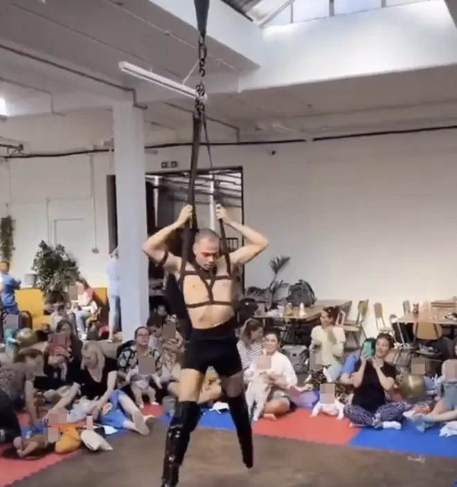 Another of the performers