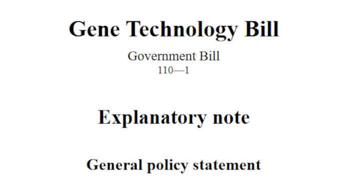 Gene Tech Bill news
