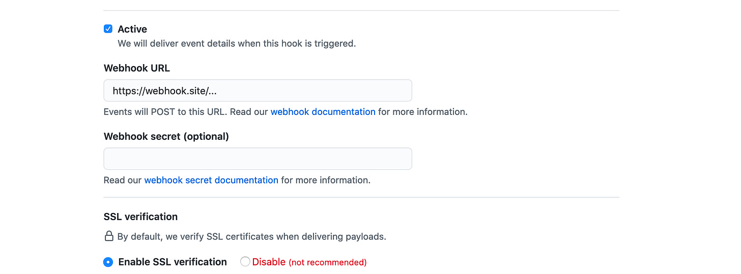 Webhook Config Webhook Config
