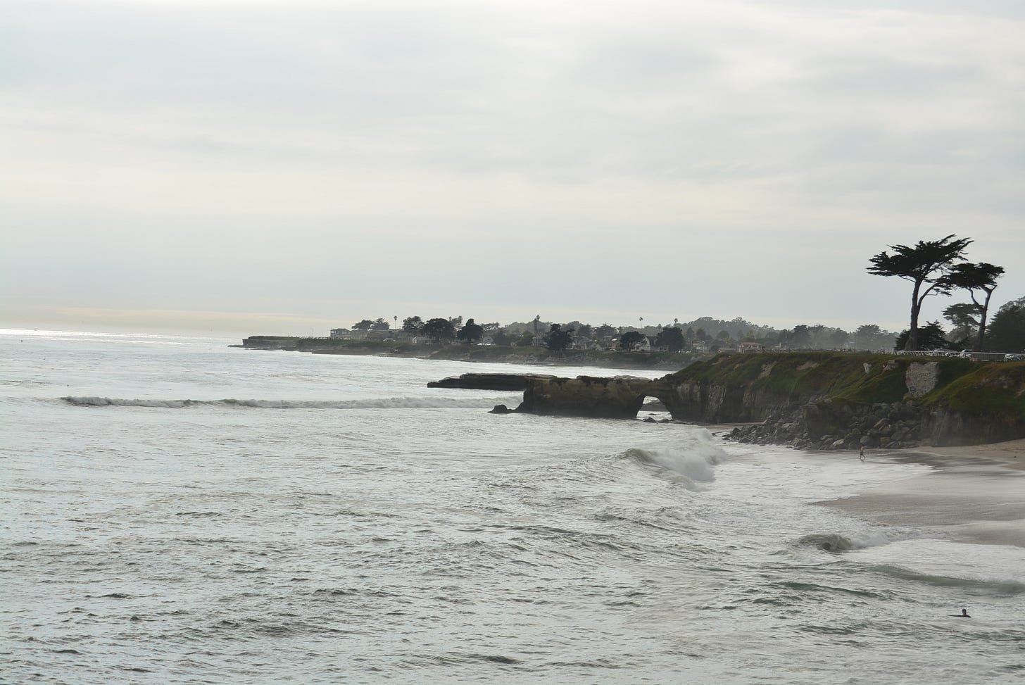 Santa Cruz, California coastline from Sep. 2, 2023.