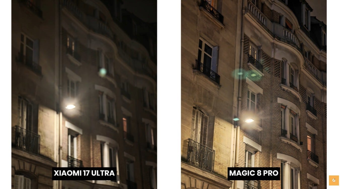 Xiaomi 17 Ultra vs Honor Magic 8 Pro