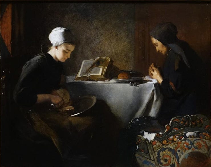 'Moeder en dochter in interieur met Hindelooper wieg' - olieverf op paneel: Christoffel Bisschop (kavel 1204, Veilinghuis Van Spengen) 'Moeder en dochter in interieur met Hindelooper wieg' - olieverf op paneel: Christoffel Bisschop (kavel 1204, Veilinghuis Van Spengen)