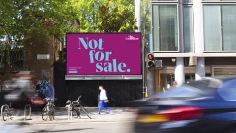 Guardian 'Not for sale' global marketing campaign