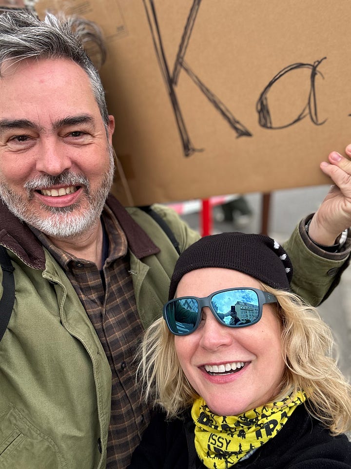 photos of Karen Bussen at a running race in France