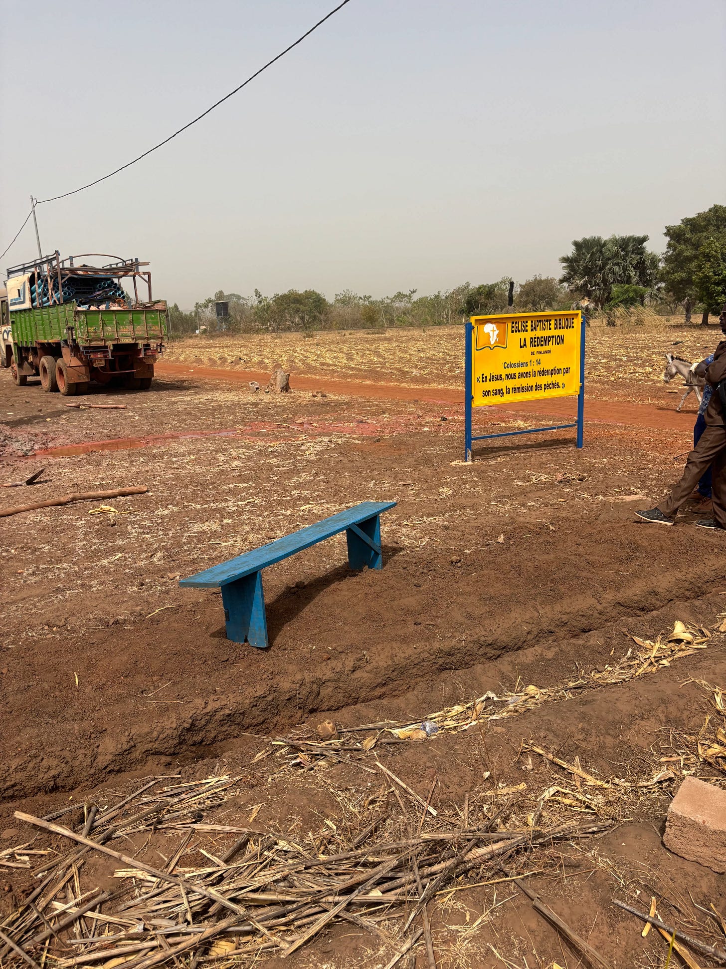 Village church site preparation in Africa