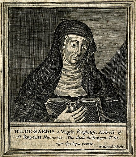 Engraving of Hildegard of Bingen