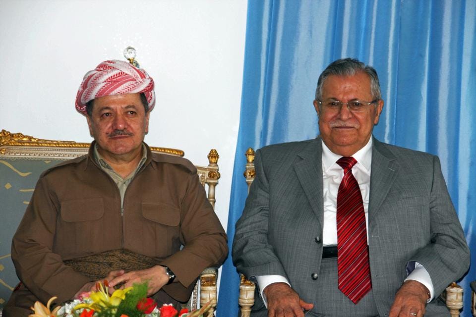 First Kurdish president of Iraq: Jalal Talabani