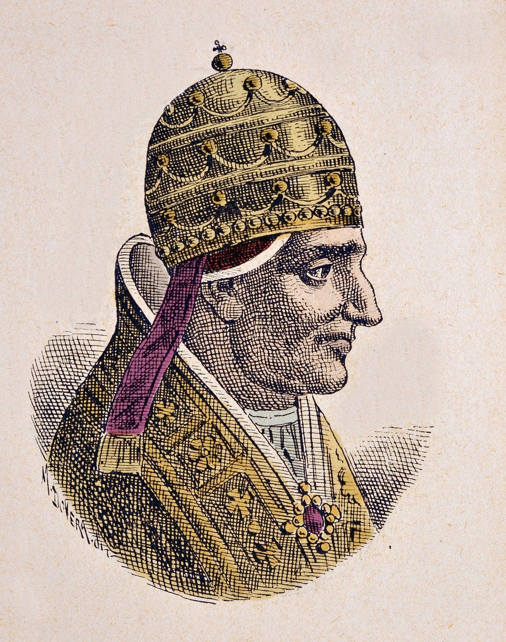 Portrait of Pope Leon VII (936-939) by Italian School
