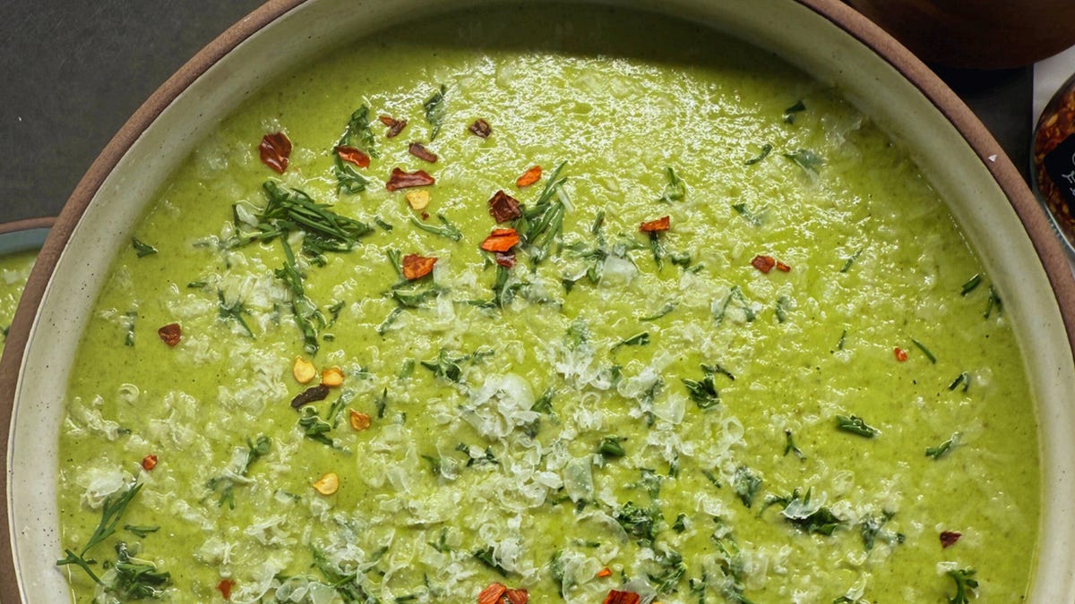 High-Protein Broccoli Feta Soup