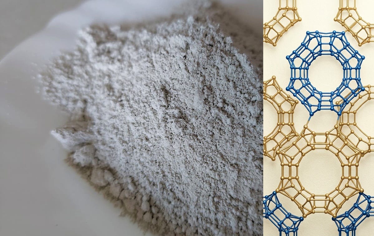 Zeolite powder and structure Zeolite powder and structure