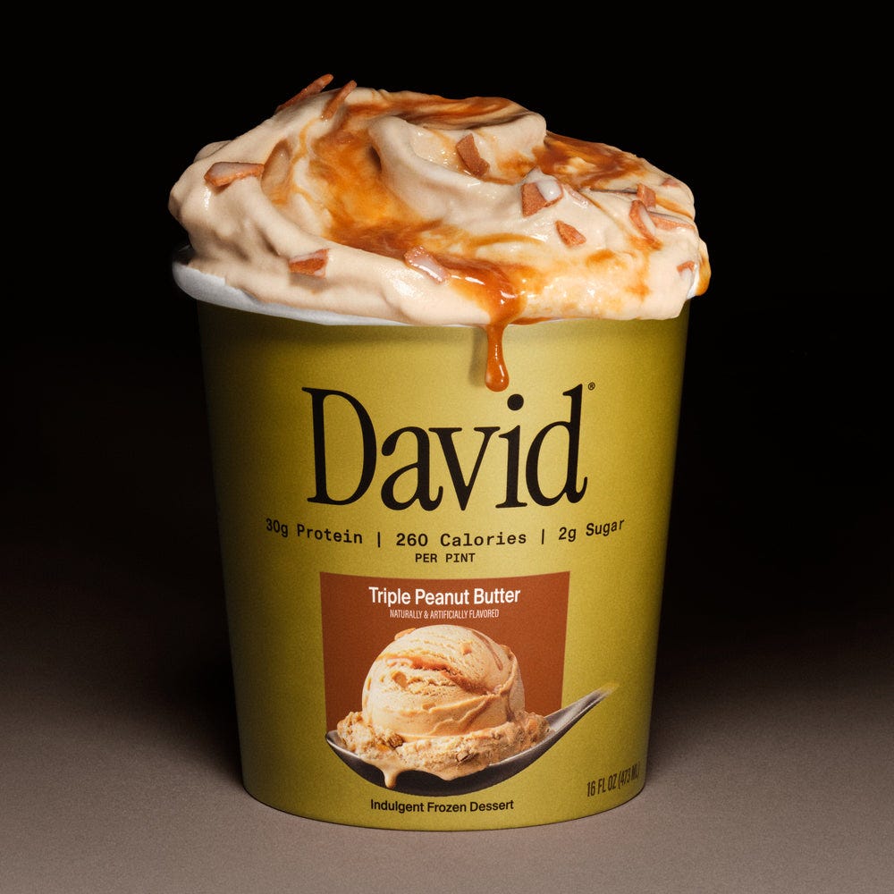 Triple Peanut Butter High Protein Frozen Dessert | David Protein Triple Peanut Butter High Protein Frozen Dessert | David Protein