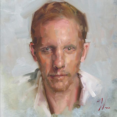Portraits in oil paint
