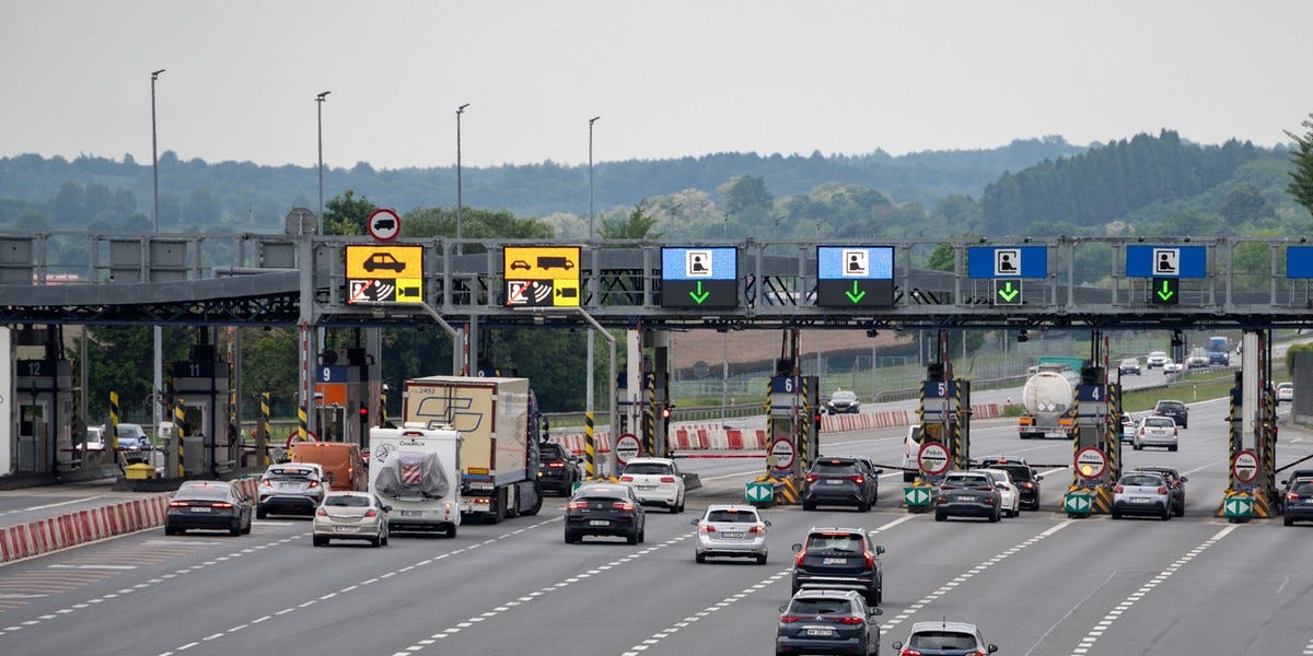 Autostrada A4, bramki płatnicze na odcinku Kraków-Katowice. Ten około 60 kilometrowy odcinek uważany jest za jeden z najdroższych i najgorszych w Polsce. 
